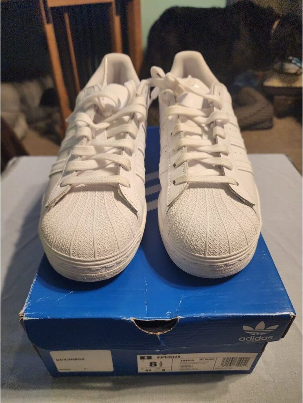 Adidas White Leather Sneakers